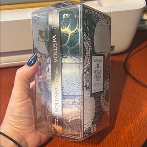 Voluspa Metallic Glow Candle Set